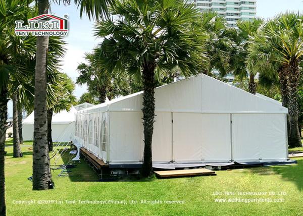 Movable 6m To 10m Width Garden Party Tents With Glass Wall And Window