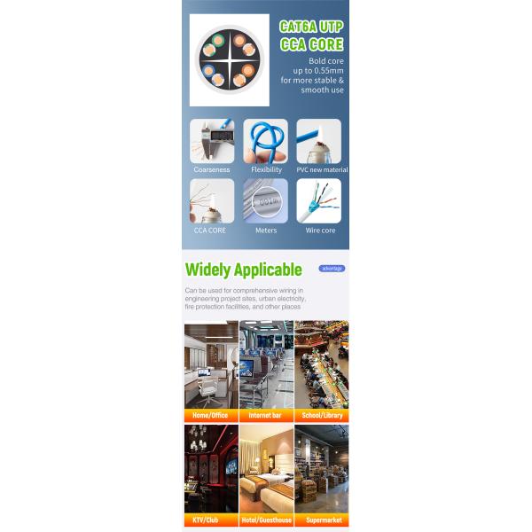 KICO High Speed LZSH 10G Indoor Ethernet Cat6a Network Lan Cable U/FTP Cca 23AWG 500m Low Price Cable Manufacturer