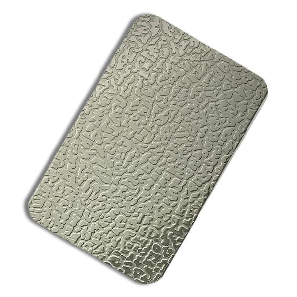 304L 304 Prime Stainless Steel Plate Polished 1220mm 1250mm Leather Pattern