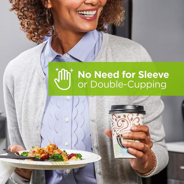 OEM ODM 100% Biodegradável Capa de Café Cana de Açúcar Bagasse Pulpa Copo de Papel Com Capa