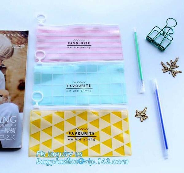 slider zipper pvc pouch clear vinyl pvc k bag, OEM clear plastic zipper pouch/ clear vinyl slider zipper bag