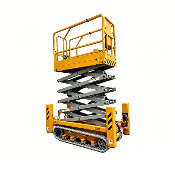 40 Ft Tracked Construction Scissor Lift Arid Climate Engineering Vehicle OSHA Certificated