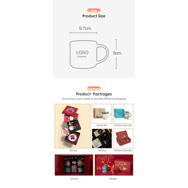 Кофейная кружка Печать Сублимация Керамика Новый рекламный логотип Печать Кофейные кружки для 1 пользователя Круглое безопасность пищевых продуктов