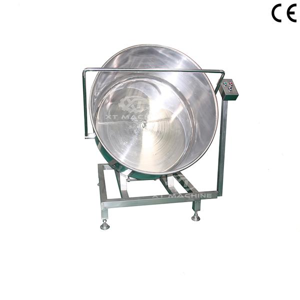 Almond Peanut Single Powder Coating Machine SUS304 Automatic Powder Coating Machine 0.55kw With Electricity Heating Method