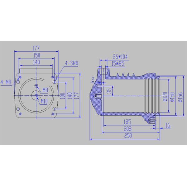 1250A Switchgear Accessories Epoxy Resin Contact Box 12KV For Indoor Central Cabinet