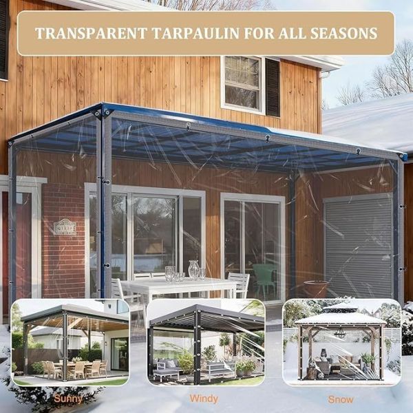 High Transparent PVC Vinyl Tarpaulin Clear Outdoor Wedding Awning Cloth