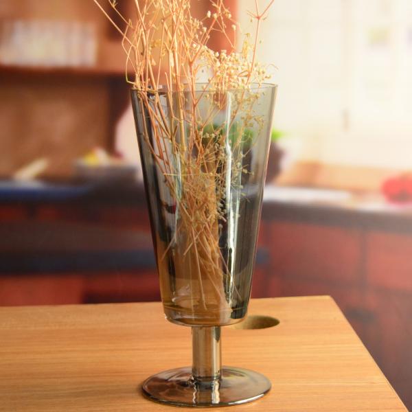 Stemed гальванизировало Centerpieces держателя для свечи серого цвета стеклянные