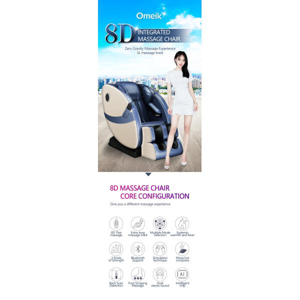 8D PU Home Massage Chair Back Scan ROHS 2d Zero Gravity Massage Chair