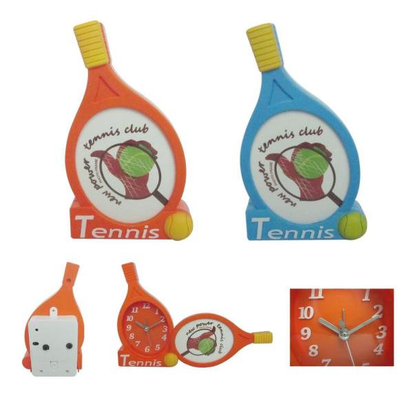 Tennis racket desk alarm clock with photo frame for kids