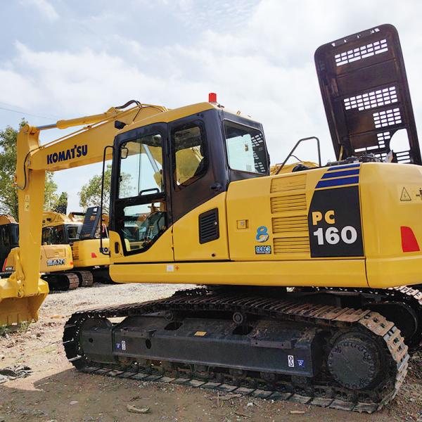 16Ton Used Komatsu Excavators Digging Machines Pc160-7
