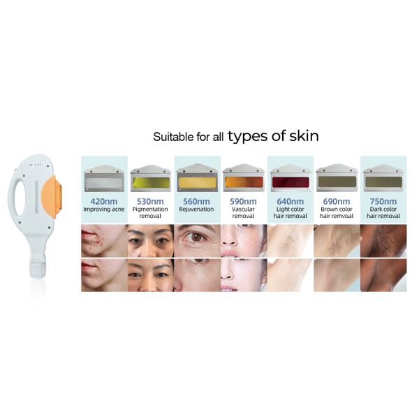 Vertical IPL DPL Hair Removal Machine Multi Wavelength Skin Treatment Platform