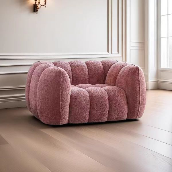 OEM Single Seat Square Upholstered Full Sponge Leisure Fabric Reclining Lounge Sofa Chair Compressed Sofa for Bedroom Living