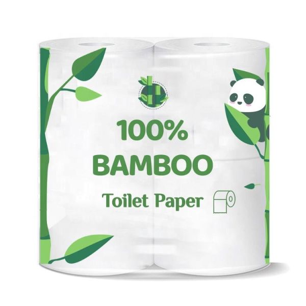 Factory Wholesale Custom Printed Bulk Bathroom Soft Bamboo Pulp Toilet Paper Roll Premium Quality and Eco-Friendly