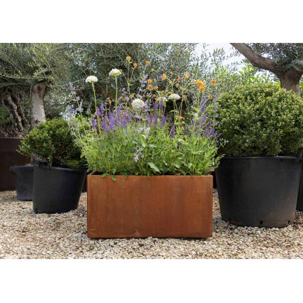 Rust Metal Hanging Wall Planter Corten Steel Flower Box
