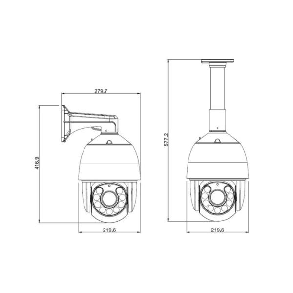 33X Outdoor Poe Ptz Dome Camera Ptz Night Vision Camera High Definition