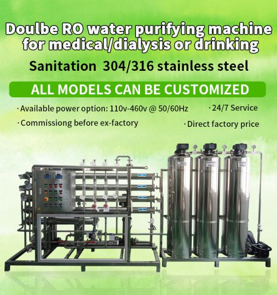 Medical ro water treatment plant machine for dialysis  water purification system for dialysis