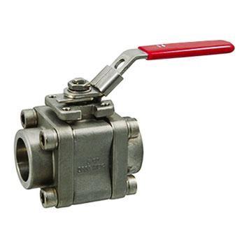 Class 800 3 Piece Forged Steel Ball Valve ASTM A105 / ASTM A182 F304 / F316 Available
