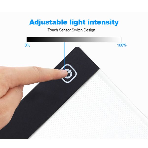 OEM ODM Acceptable Portable LED Drawing Board Large 210x150mm Plastic Light Pad Suitable for Tracing Sketching Artists