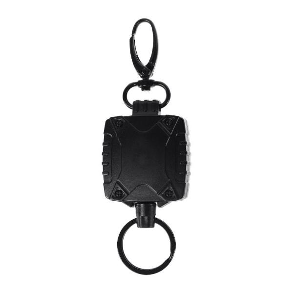 Deyi Badge Reel Heavy Duty Metal Retractable Keychain Outdoor Black 6862