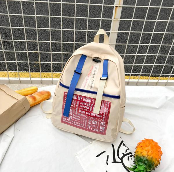 Nylon cloth shoulder bag 2018 new tide Korean fashion letter backpack UL ZZANG original old style travel bag