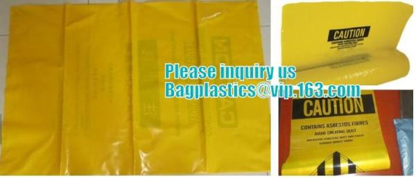 Jumbo bag, pallet covers, PE asbestos bag, biohazard bag, pe cover film, rubble sack, plastic bag for asbestos, Clean-up