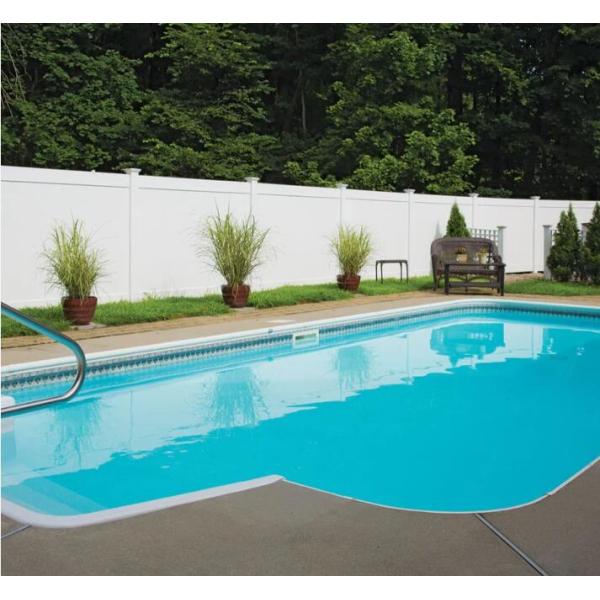 Белый ПВХ ограждение 6ftHx8ftW Винил