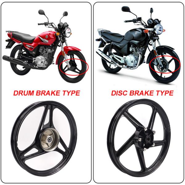 Yamaha YBR125 Aftermarket Motorcycle Wheel Parts With Disc / Drum Brake Hub