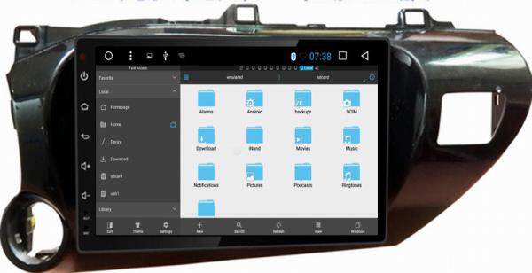 Ouchuangbo car radio gps navi video android 6.0 for Toyota Hilux with dual zone SWC USB AUX bluetooth