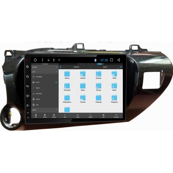 Ouchuangbo car radio gps navi video android 6.0 for Toyota Hilux with dual zone SWC USB AUX bluetooth