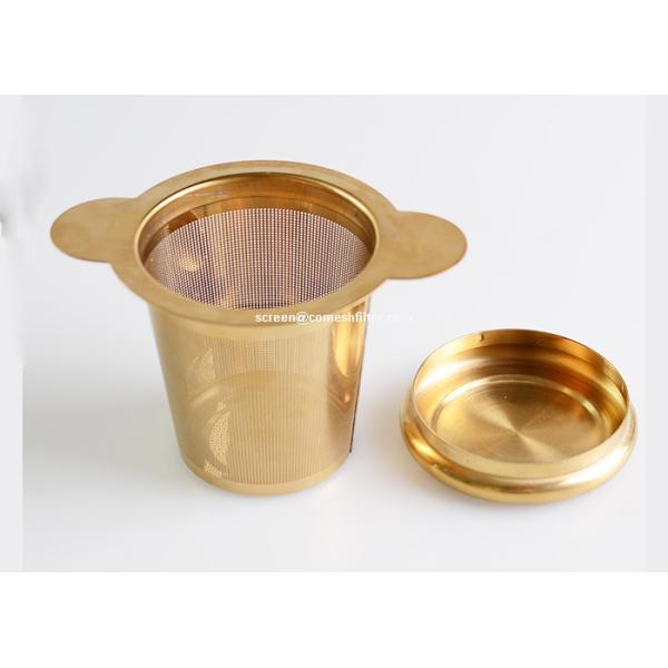 чай Infuser золота 100x65mm нержавеющий для чая свободных лист