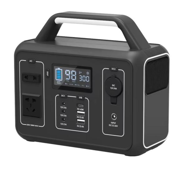 280Wh 300W Solar Generator Pure Sine Wave UPS 12V 110V 220V Outdoor Portable Power Bank With Cigarette Lighter