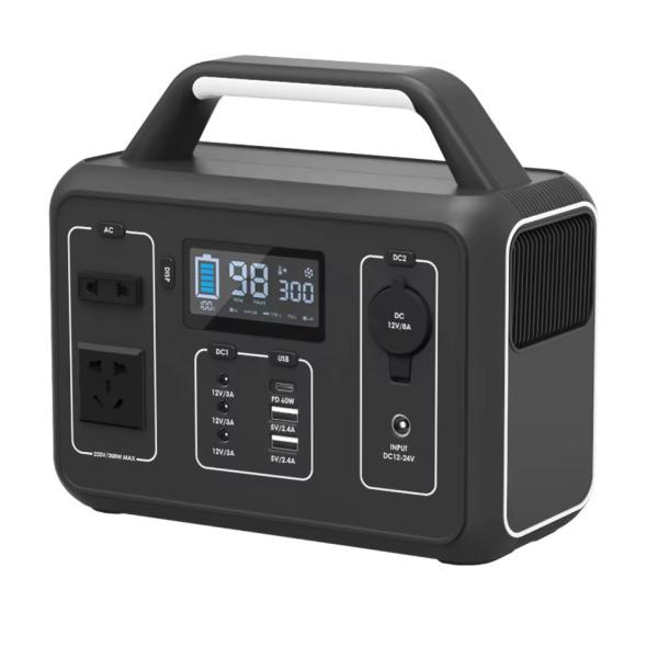 280Wh 300W Solar Generator Pure Sine Wave UPS 12V 110V 220V Outdoor Portable Power Bank With Cigarette Lighter
