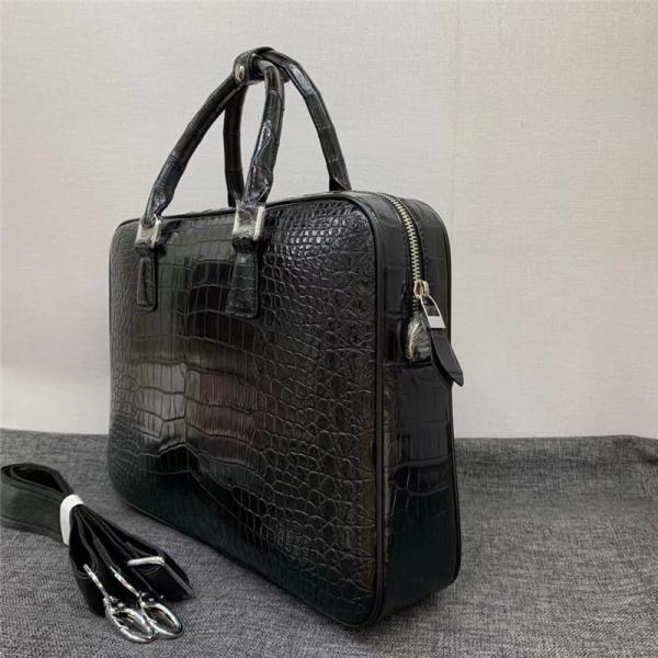 Authentic Crocodile Belly Skin Businessmen Briefcase Large Working Purse Genuine Real Alligator Leather Male Laptop Bag