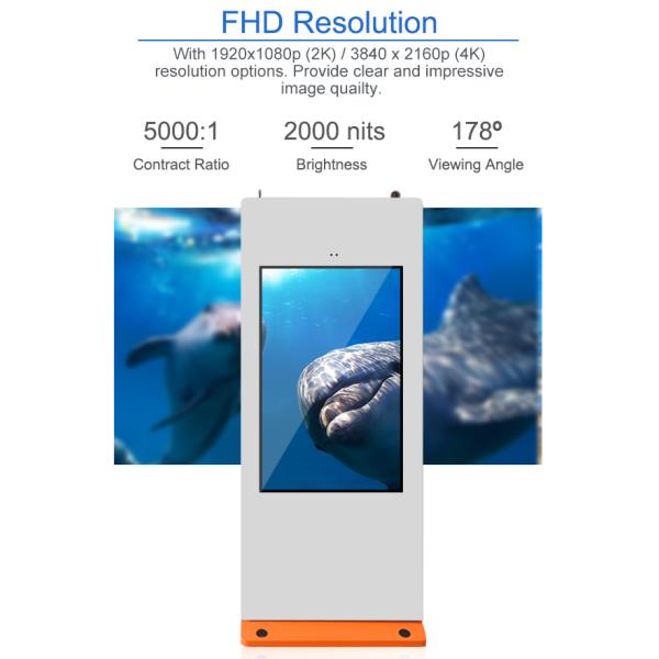 Floor Standing Outdoor LCD Digital Signage Kiosk 32