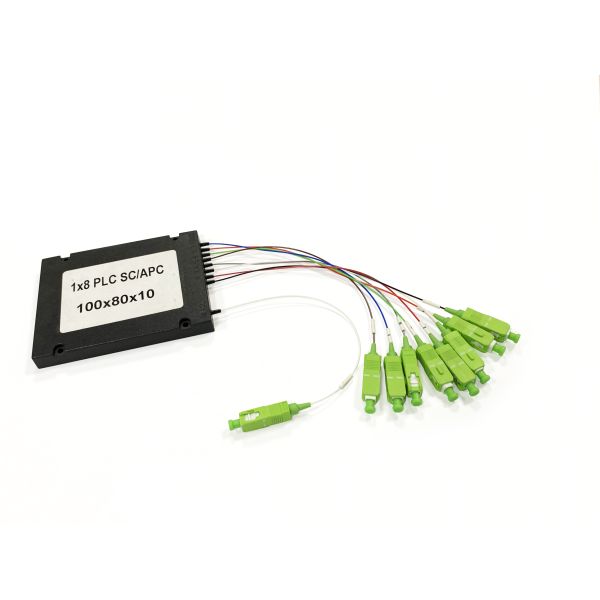 Fiber Optical Splitter 1x8 ABS G657A1 0.9MM Inlet and Outlet Cable with SC/APC for GPON/EPON Compatible 4G 3G 