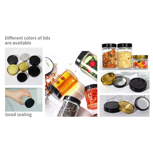 Стеклянный герметичный хранилище банка Прозрачная кухня подходящая стеклянная банка для подкормки пищи