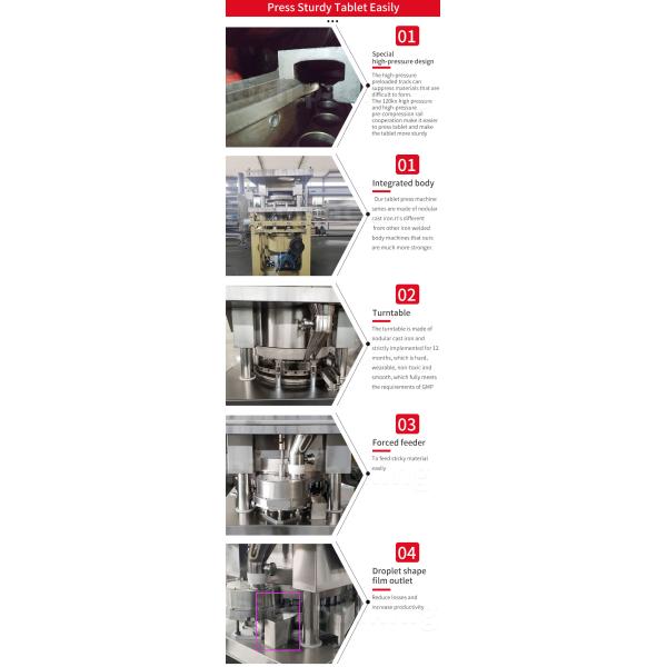 Машина двойного роторного планшета планшета Zp 27D 120kn 25mm отжимая с Deduster