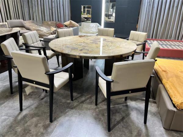 white Luxury Modern Furnitures space saving Cream Dining Chairs For dinning room