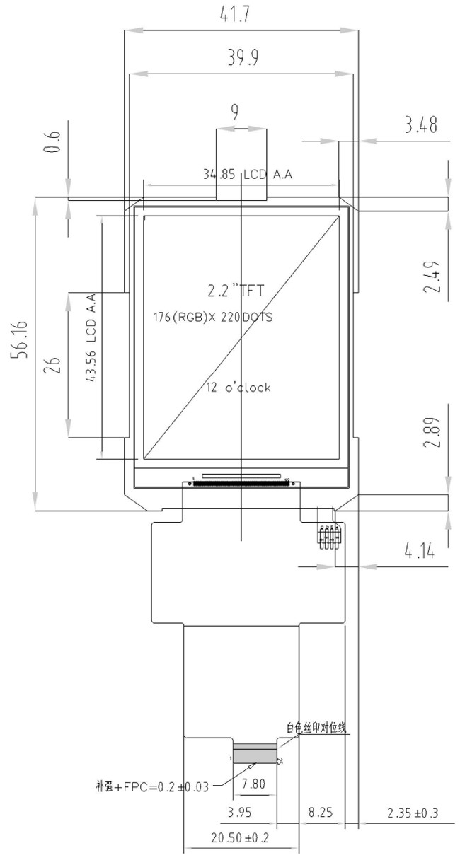 2.2'' дюймовый SPI TFT LCD дисплей ILI9225G QCIF 176x220 сенсорный экран, Китайский производитель TFT