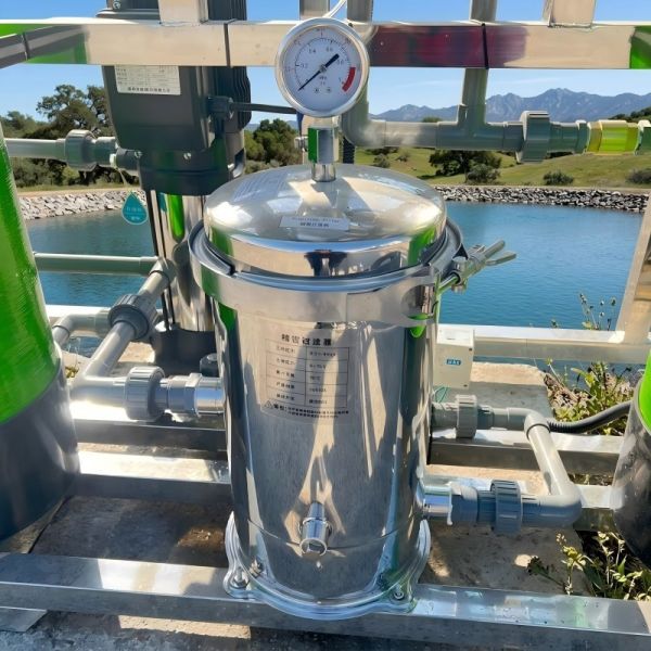 1000LPH Commercial RO Water Treatment System With 2-Stage FRP Pretreatment