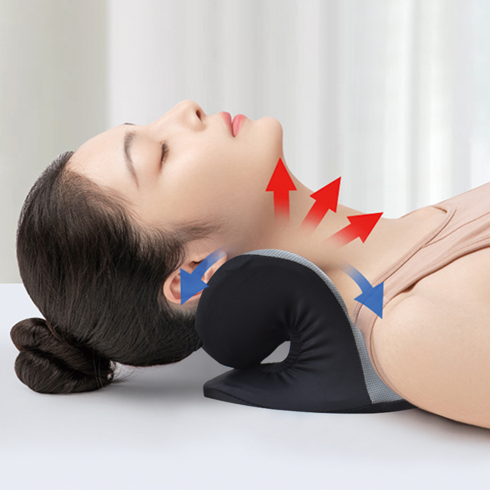 Custom Pu Polyurethane Cervical Heated Gery Back Neck Relaxer Stretcher for Neck Pain Relief