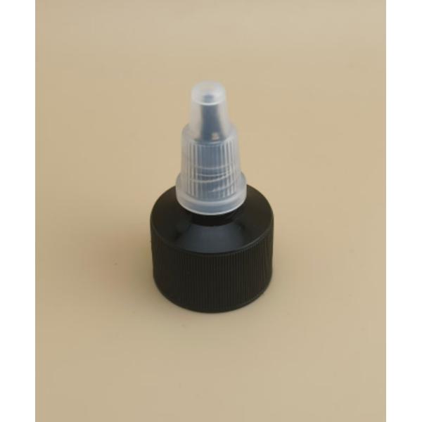 Black Plastic Ribbed Jelly Cap for Paint Bottles