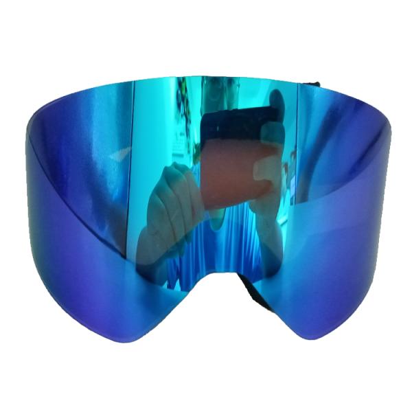 Blue Lenses 3 Layers High Density Foam Magnetic Ski Goggles with Custom UV Protection