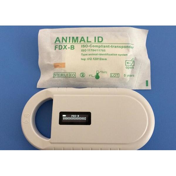 High Frequency Animal Cat Tracker Microchip , Found Pet Microchip With Glass Tags