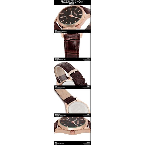 Latest Unique Design Rose Gold Case Luxury Style Fashion Watches Man Unisex Leather Watch