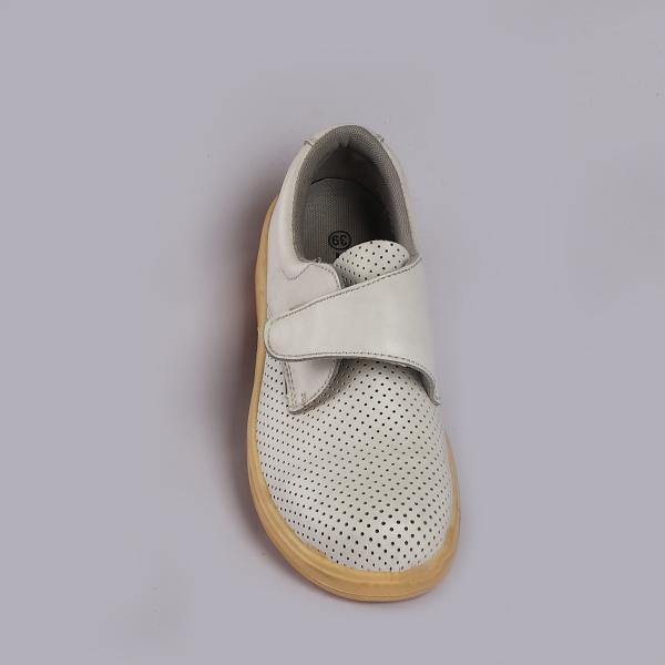 Sizes US 5-14 Low Cut Safety Shoes With Lace Up Closure And Embossed Cow Leather Upper