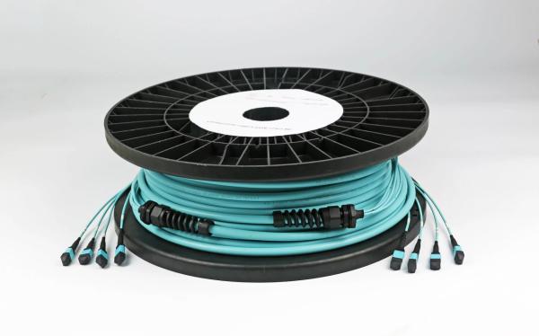 YINGDA Fabricante de Fibra Óptica MTP MPO Connector Fibra Cable Breakout 48cores SM MM para Rede 20M