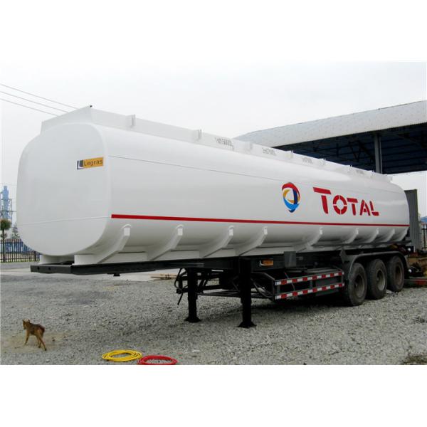 Heavy Duty 3 Axle 45000L Oil Tanker Semi Trailer 4 Compartments 45M3 For Transporting Oil