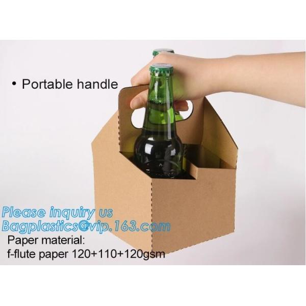 Eco Friendly Disposable Kraft Paper Take Out 2 Pack Coffee Cup Drink Carriers 2 Pack Paper Cup Holders bagease package