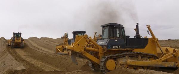 320HP 11.24CBM Dozer Shantui Bulldozer SD32 With Cummins Engine and Big Bulldozer,  Hydraulics Blade and Ripper